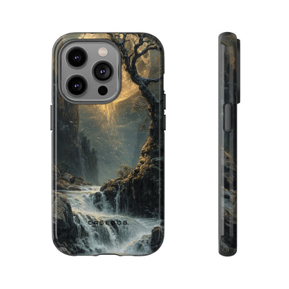 Moonlit Waterfall Silence - Protective Phone Case