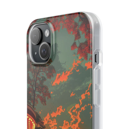 Mid-Century Nostalgia Streetscape iPhone 15 - Flexi Phone Case