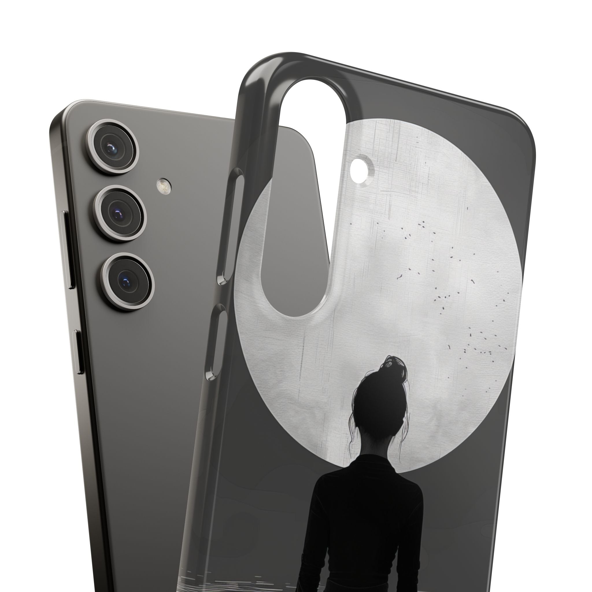 Zen Serenity Moon Reflection Samsung S24 - Slim Phone Case