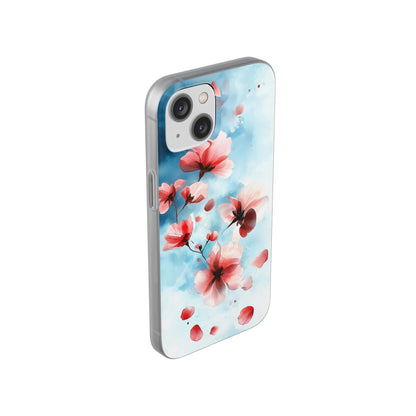 Pink Blossom Drift iPhone 14 Case - Soft