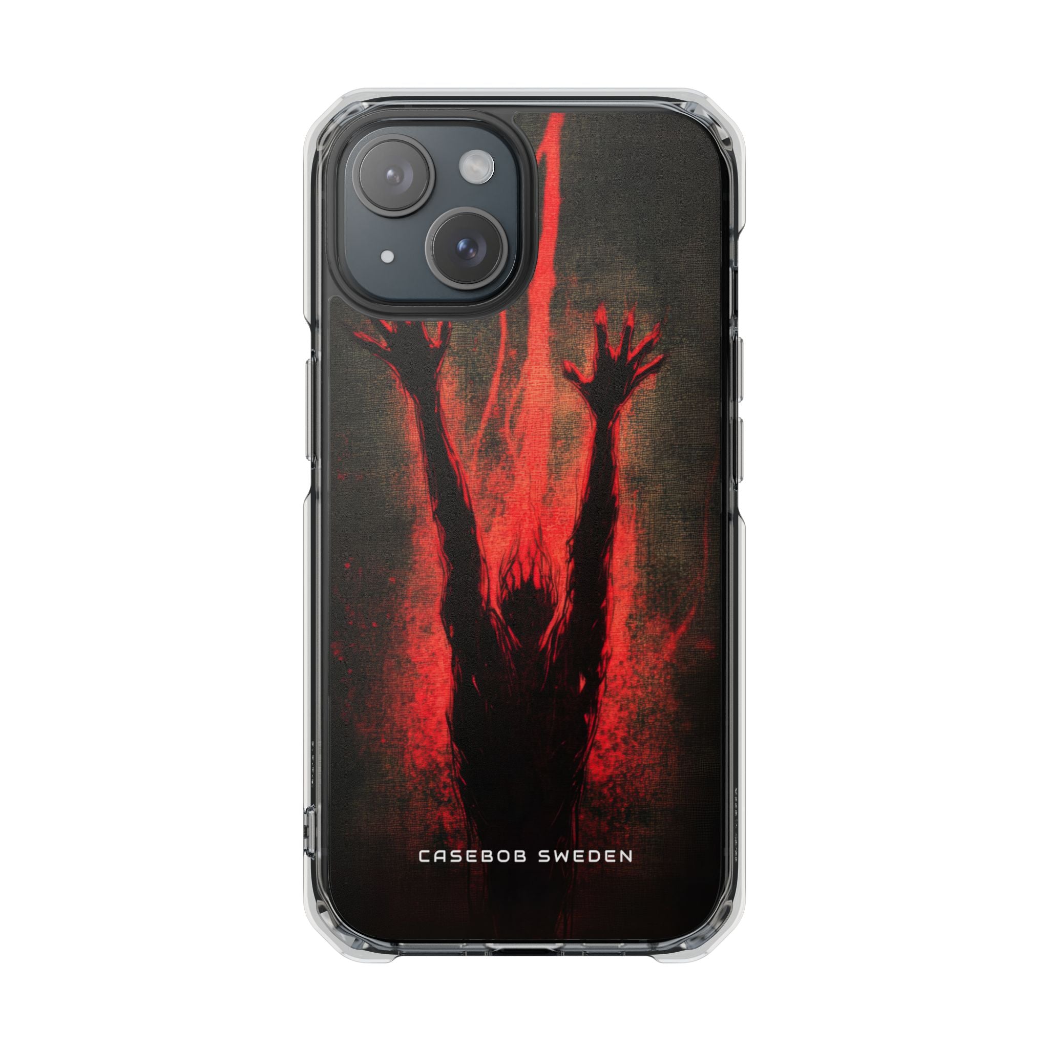 Gothic Crimson Ascension iPhone 15 - Clear Impact Phone Case