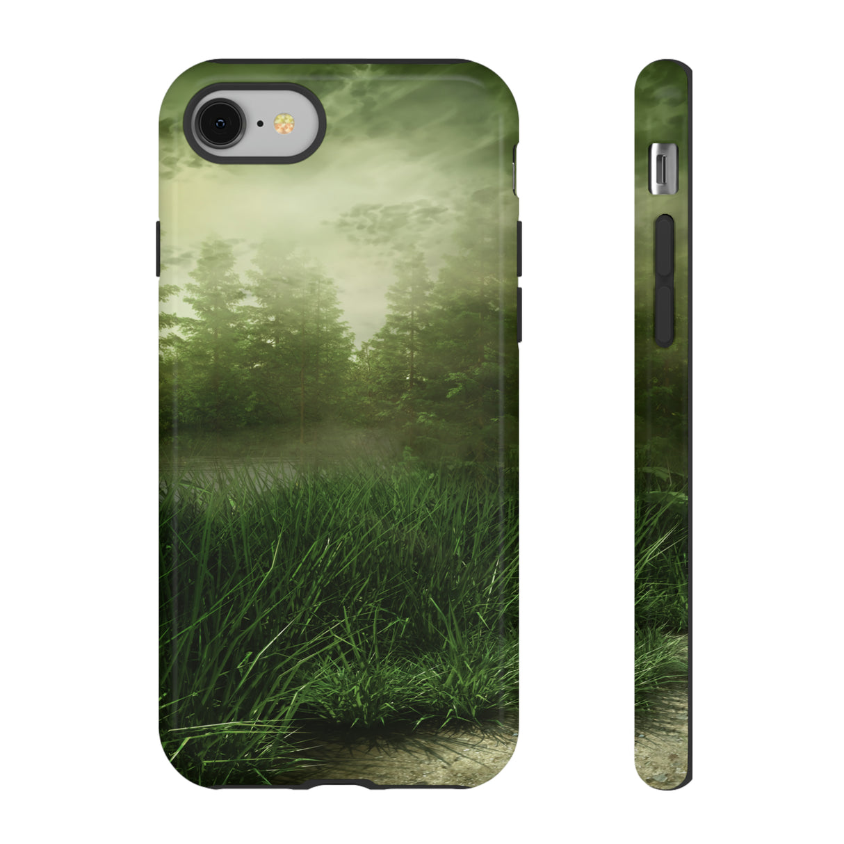 Foggy Green Landscape - Protective Phone Case