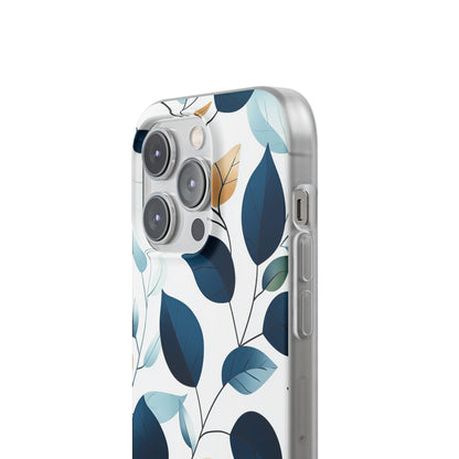 Navy Leaf Veins iPhone 14 Pro Case - Soft
