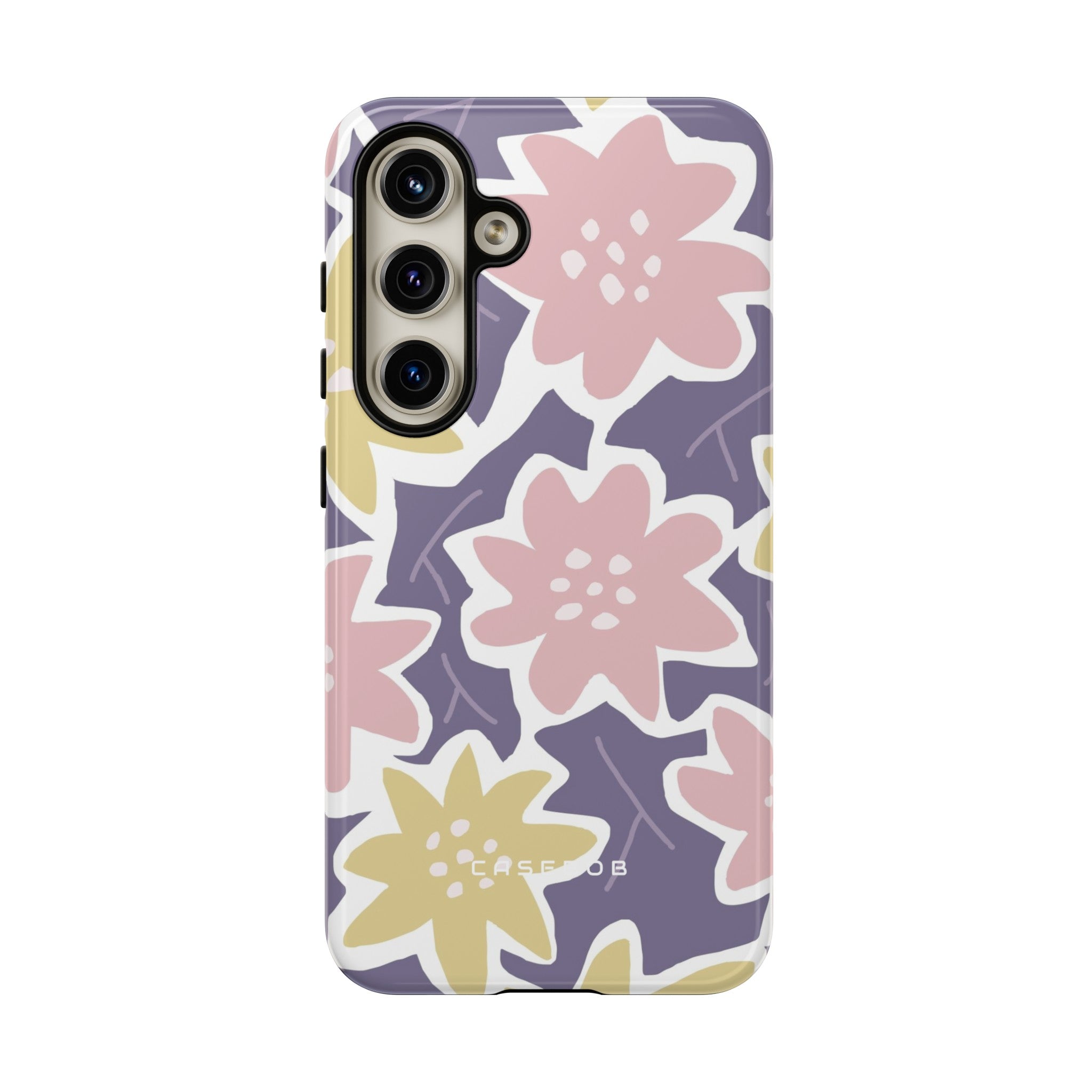 Purple Happy Flower - Protective Phone Case