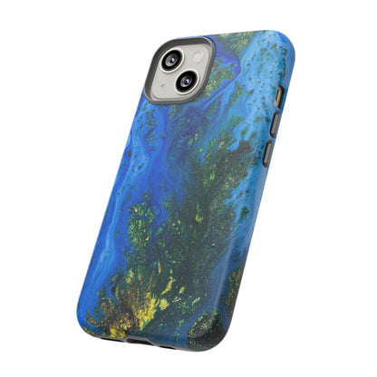 Blue Globe Ink Art iPhone Case (Protective) Phone Case