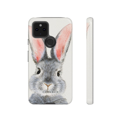 Watercolor of Fluffy Rabbit - Protective Phone Case