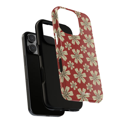 Retro Red Florals - iPhone Case