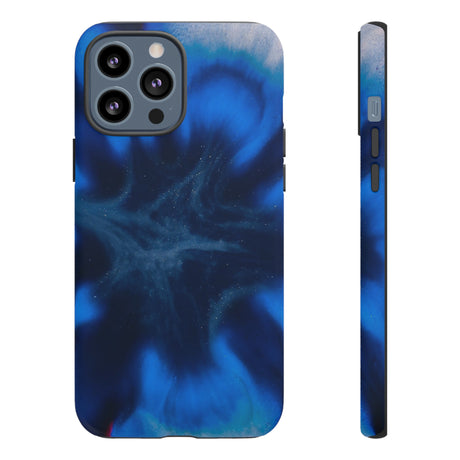 Blue Star Marble Ink Art iPhone Case (Protective) iPhone 13 Pro Max Matte Phone Case