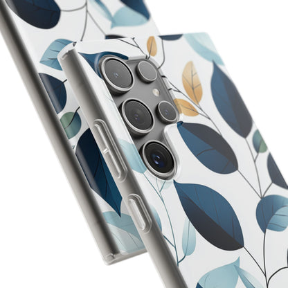 Navy Leaf Veins Samsung S24 Ultra Case - Soft