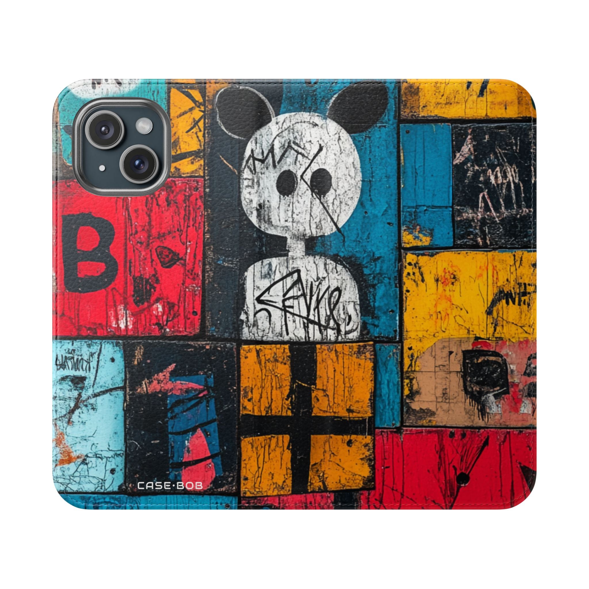 White Orb Graffiti - iPhone 15 Case - Wallet