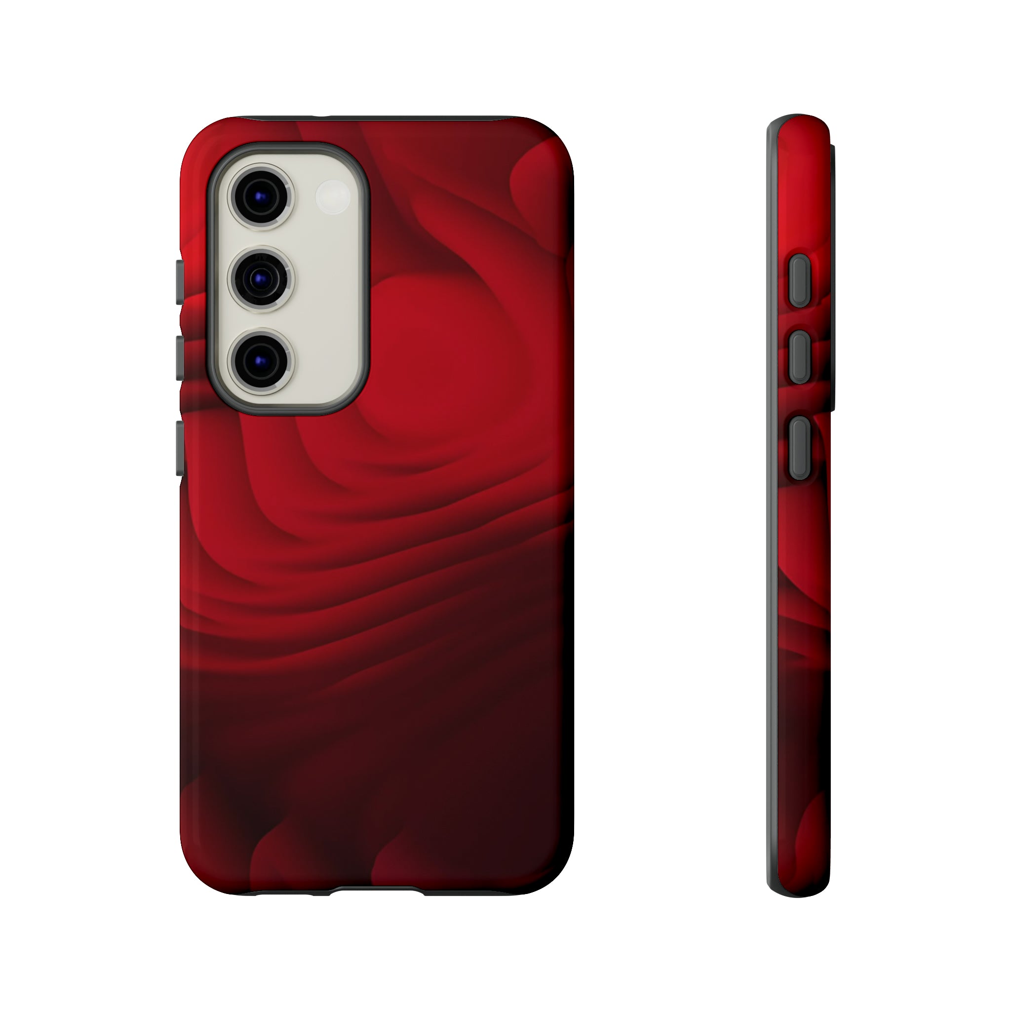 Red Center Waves - Protective Phone Case