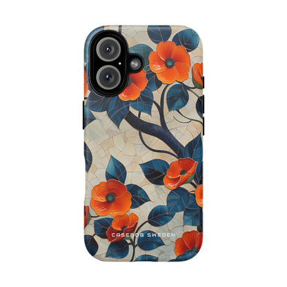 Orange Blossoms Mosaic Harmony iPhone 16  Tough+ Phone Case