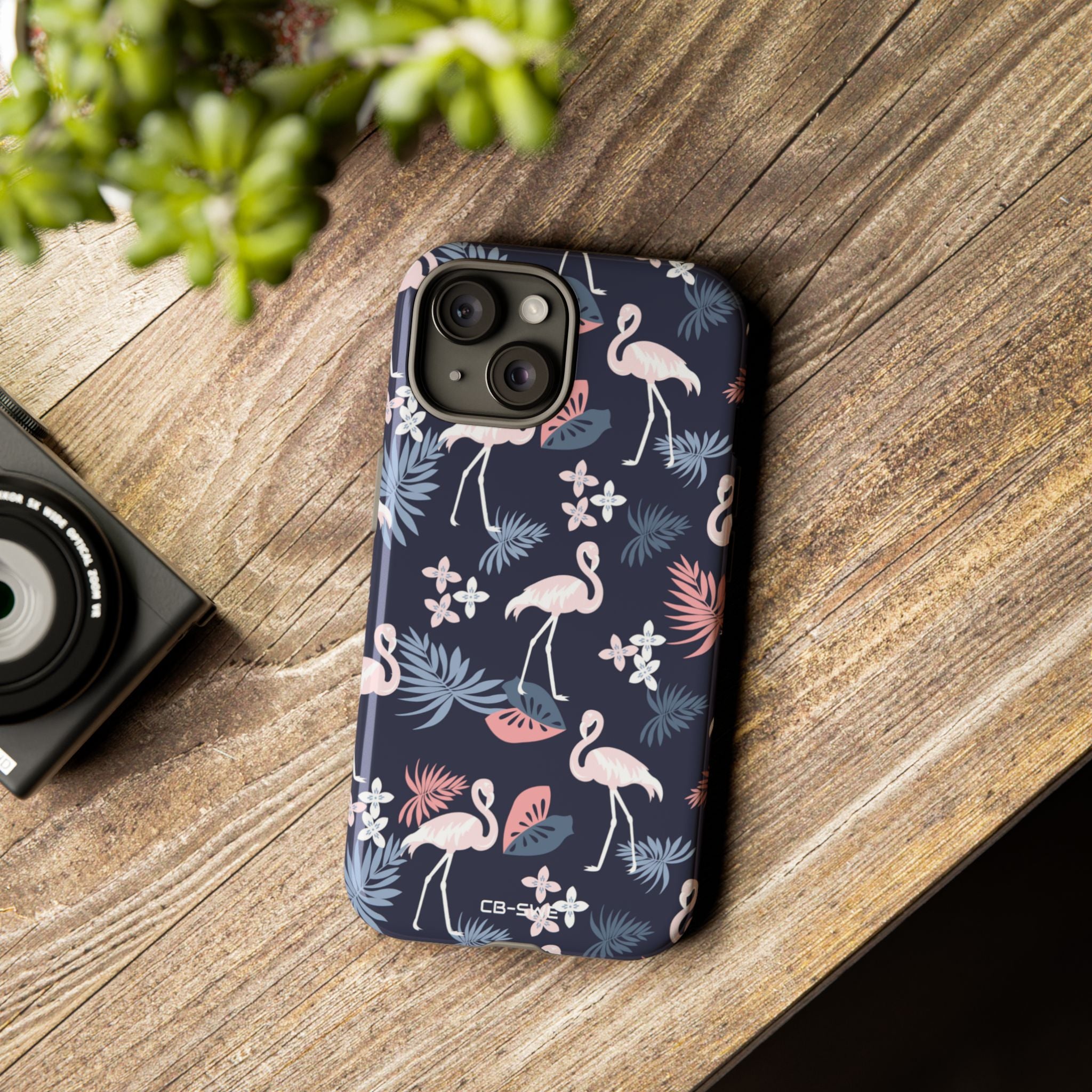 Flamingos Dance Playfully - iPhone Case