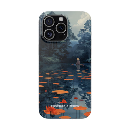 Tranquil Lotus Reflections iPhone 15 - Flexi Phone Case