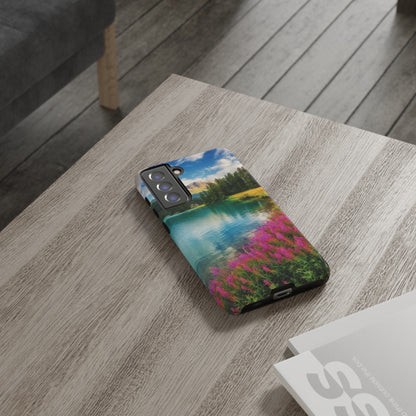 Azure Alpine Lake Phone Case - Protective Phone Case