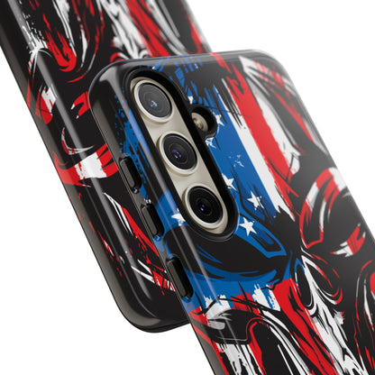 Military Grunge Skull Patriotic - Protective Phone Case