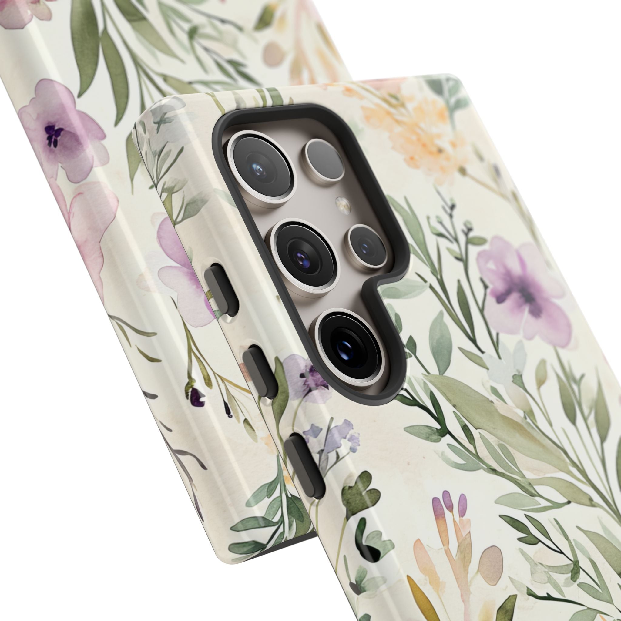 Soft Green Lavender Floral Pattern - Tough Samsung S24 Phone Case