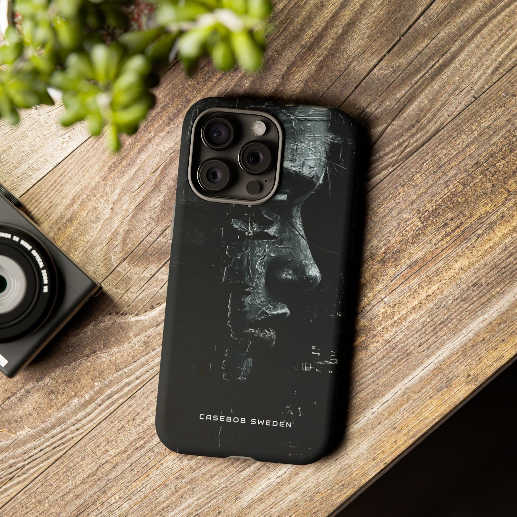 Monochrome Bloom iPhone 15 - Tough Phone Case