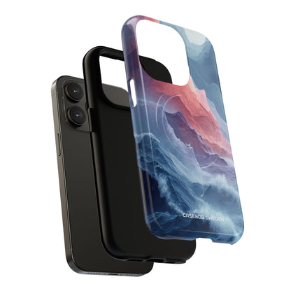 Mountain Wave Serenity - Tough + MagSafe® iPhone 14 Phone Case