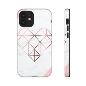 Heart Rose Gold - Protective Phone Case