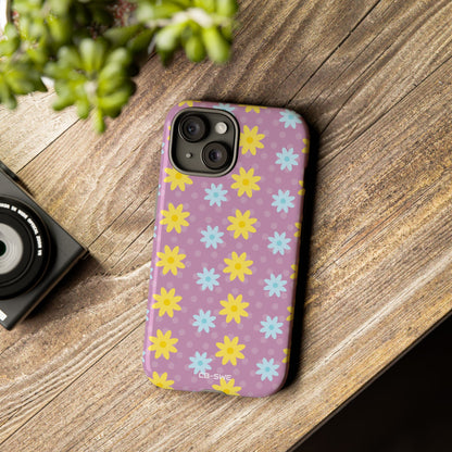 Flower Dots Dance - iPhone Case