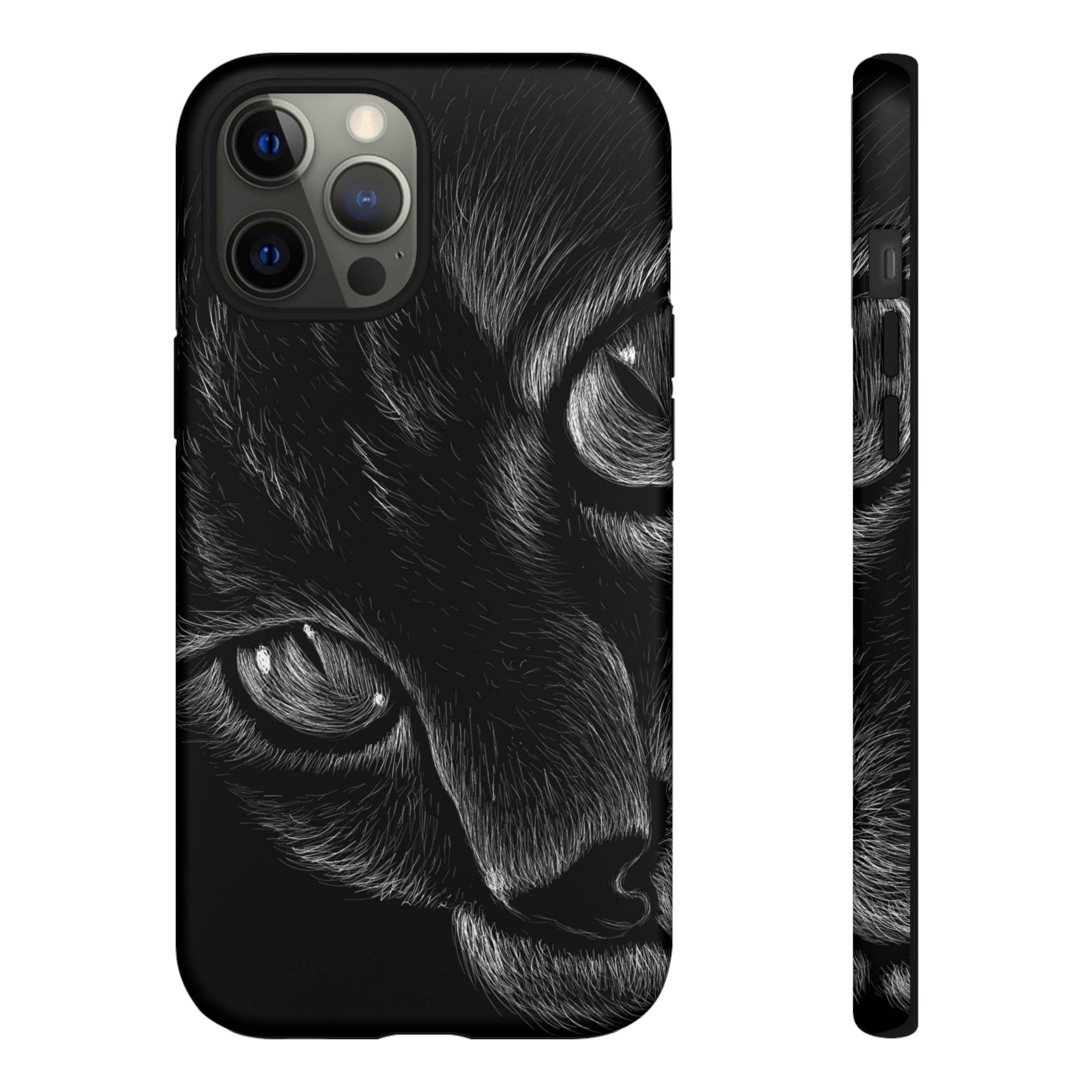 Pencil Drawing Cat - Protective Phone Case