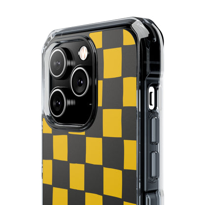 Yellow Squares Dance iPhone Case - Impact