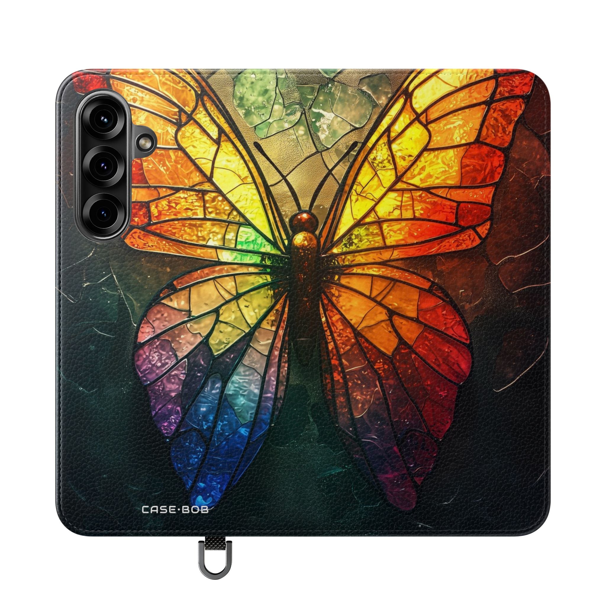 Stained Glass Butterfly - Samsung S25+ Case - Wallet