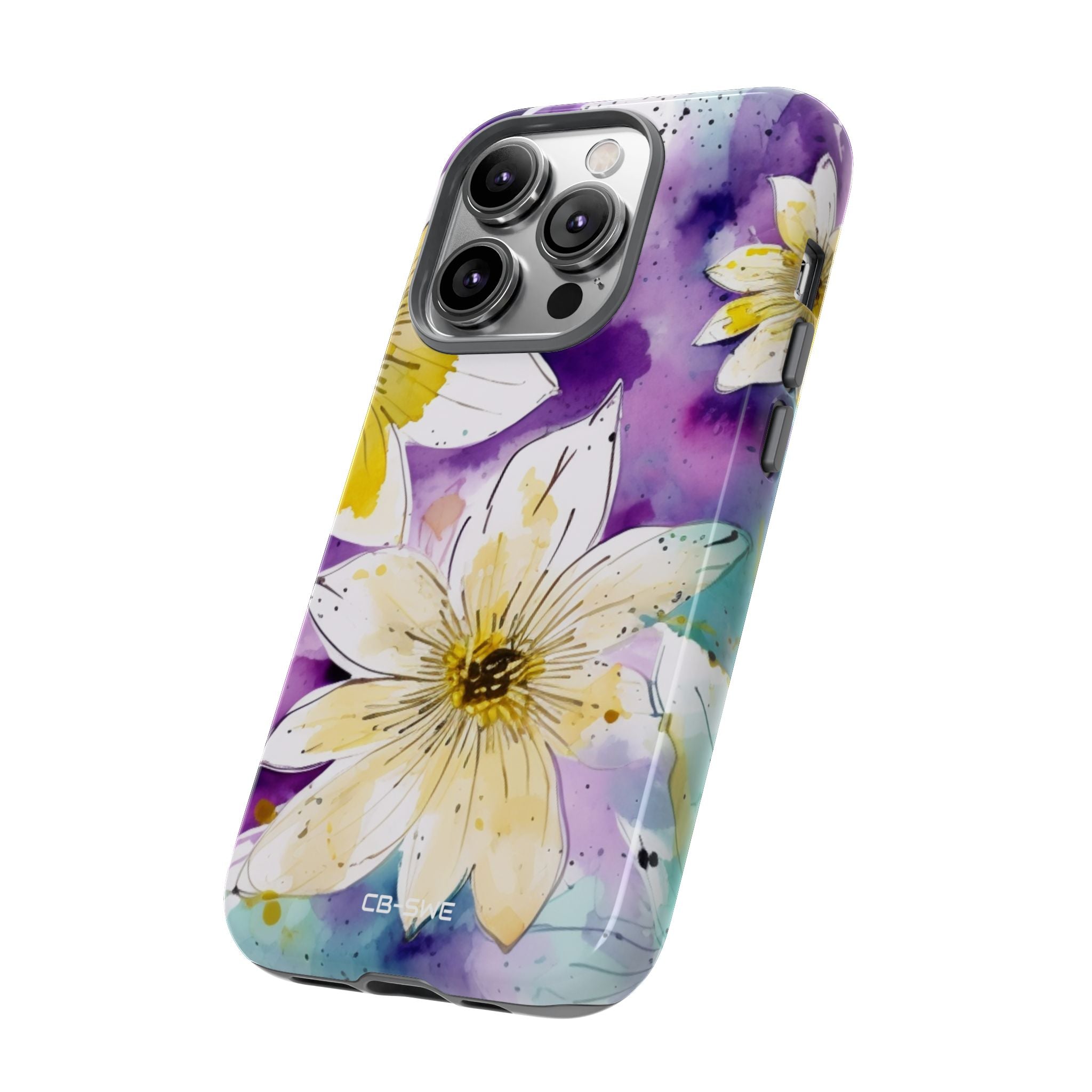 Vibrant Watercolor Flowers - iPhone Case