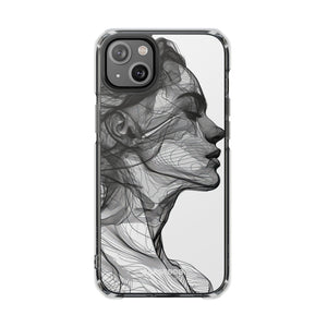 Ethereal Lines - Phone Case for iPhone (Clear Impact - Magnetic)