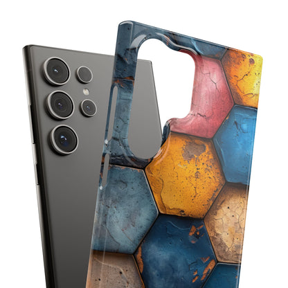 Rustic Geometric Tiles - Slim Samsung S24 Phone Case