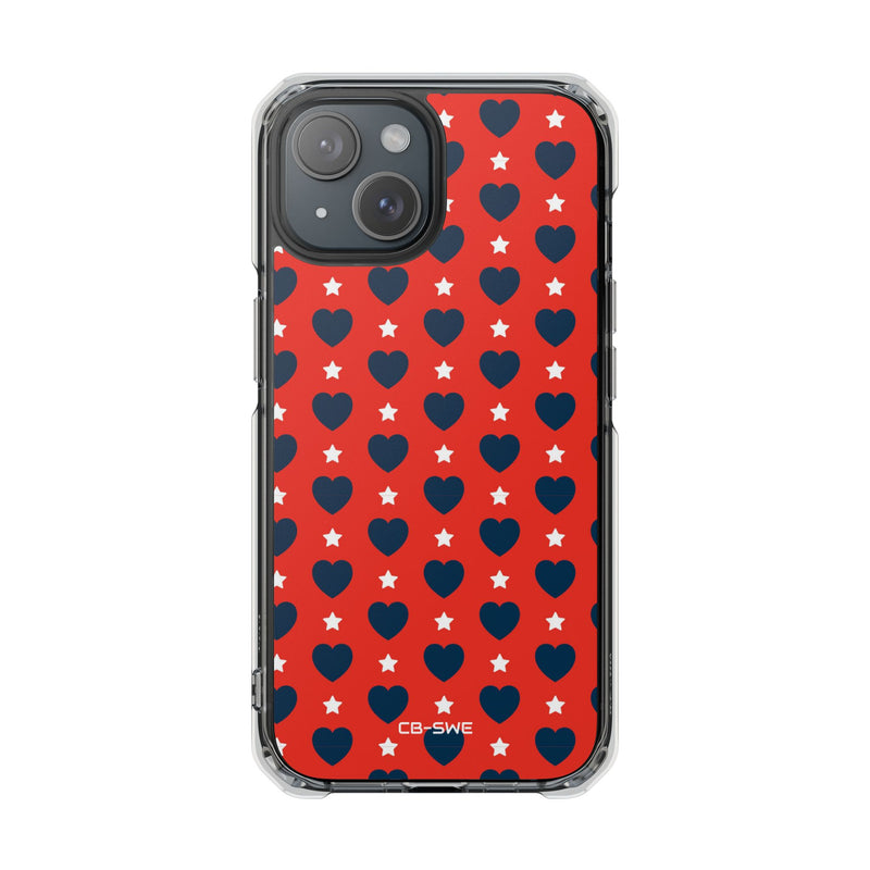 Hearts Embrace Stars iPhone Case - Impact