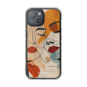 Serene Overlap - Phone Case for iPhone (Clear Impact - Magnetic)