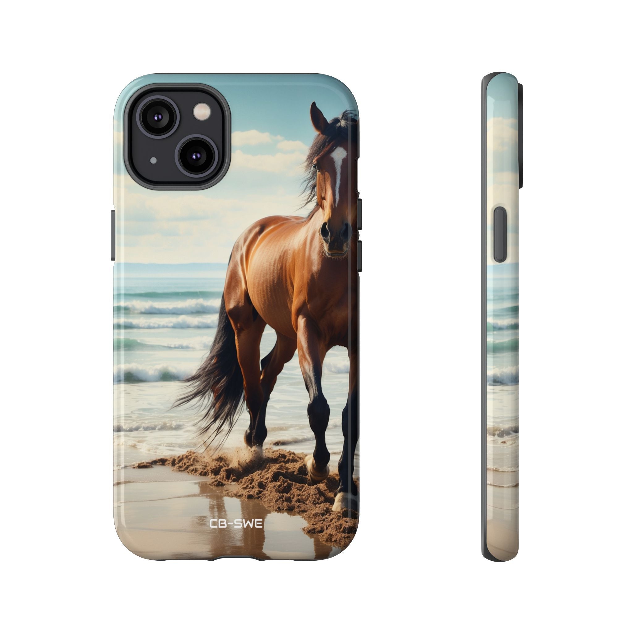 Horse Gallops Shoreline - iPhone Case