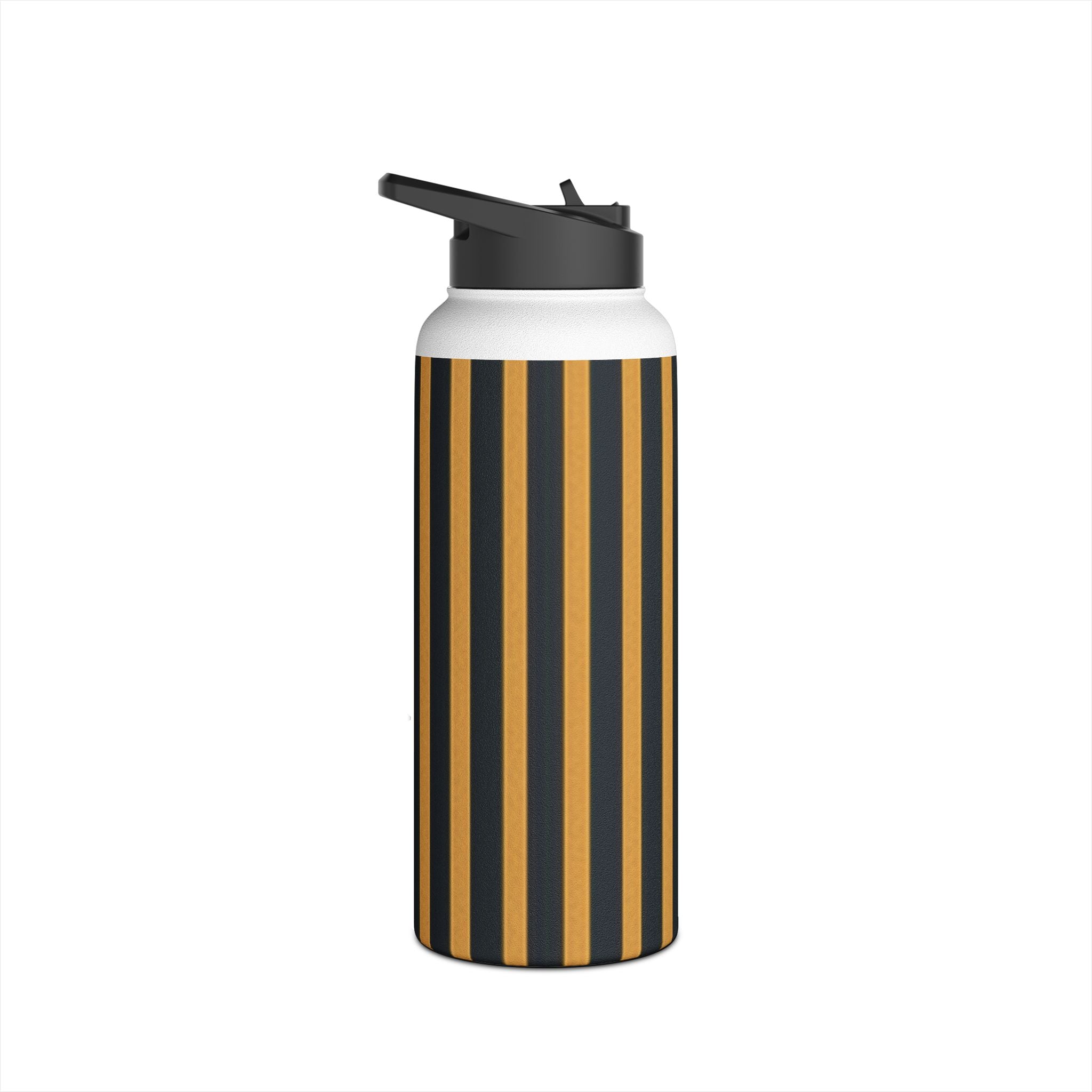 Golden Stripes - Stainless Steel Water Bottle