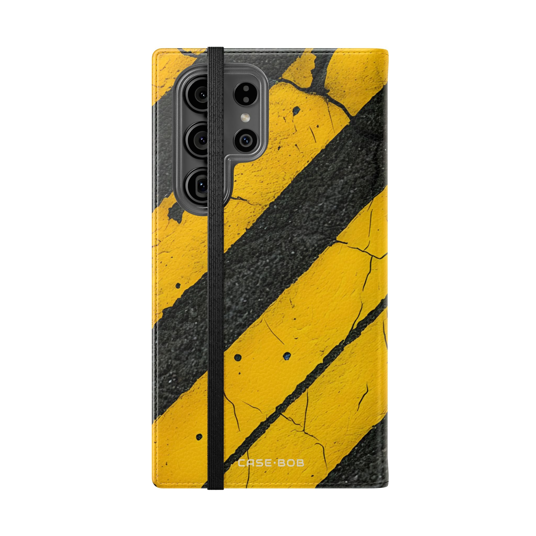 Yellow Stripes Distress - Samsung S23 Ultra Case - Wallet