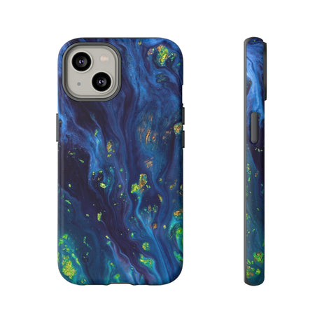 Green Opal Ink Art iPhone Case (Protective) iPhone 14 Matte Phone Case