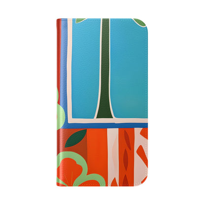 Orange Blossom Mozaïek - iPhone 16 Case - Portemonnee