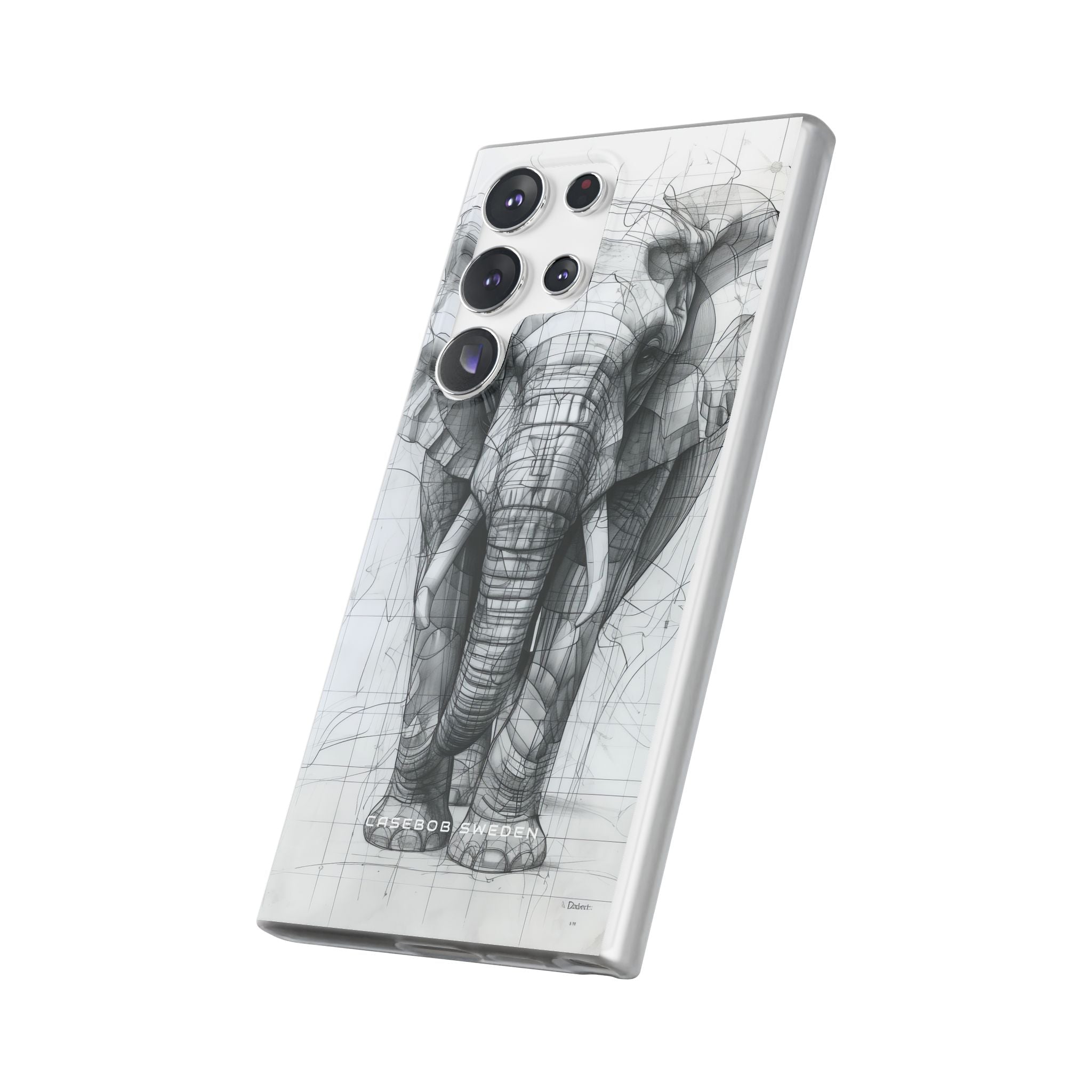 Elephant Line Geometry Samsung S23 - Flexi Phone Case