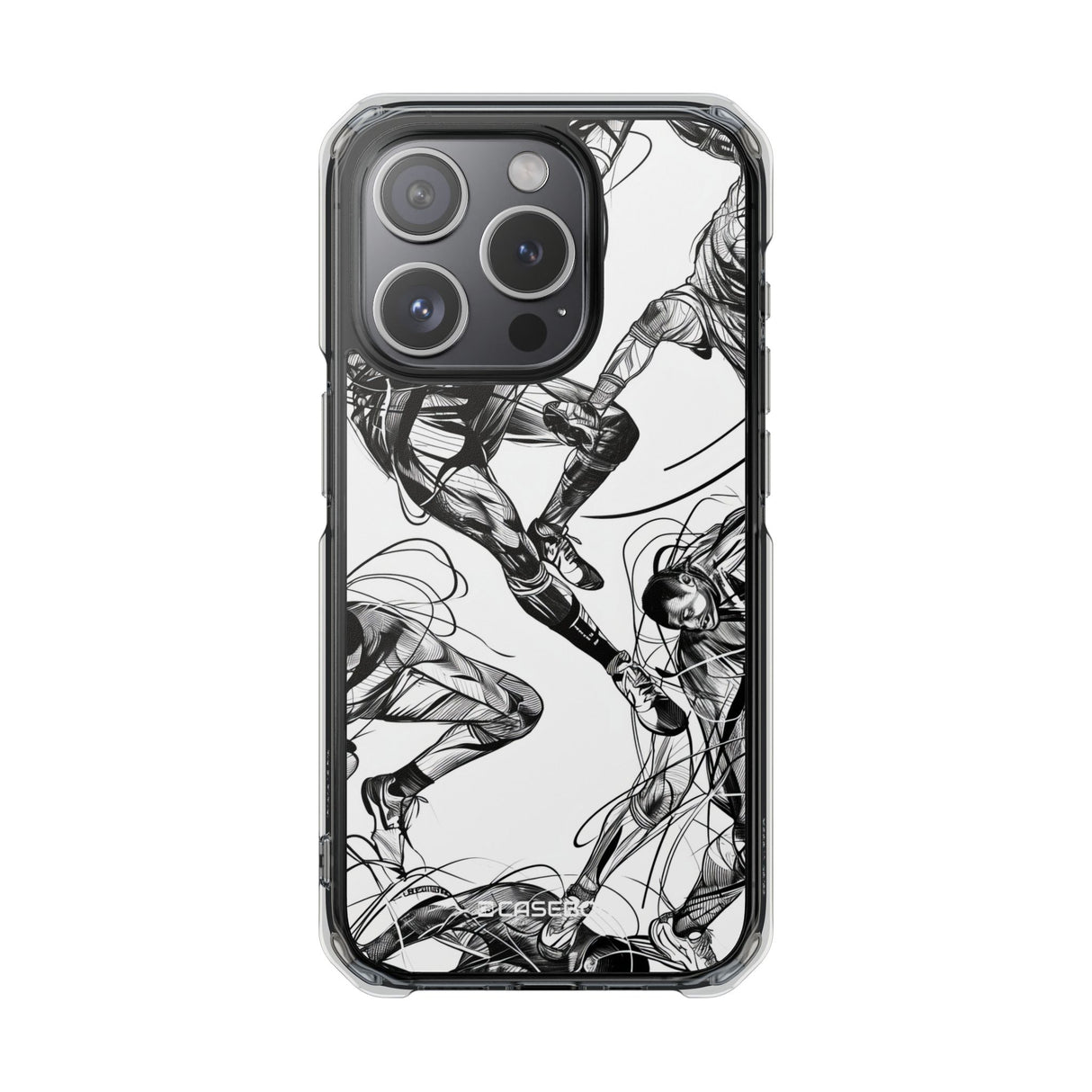 Dynamic Athletic Surrealism - Phone Case for iPhone (Clear Impact - Magnetic)