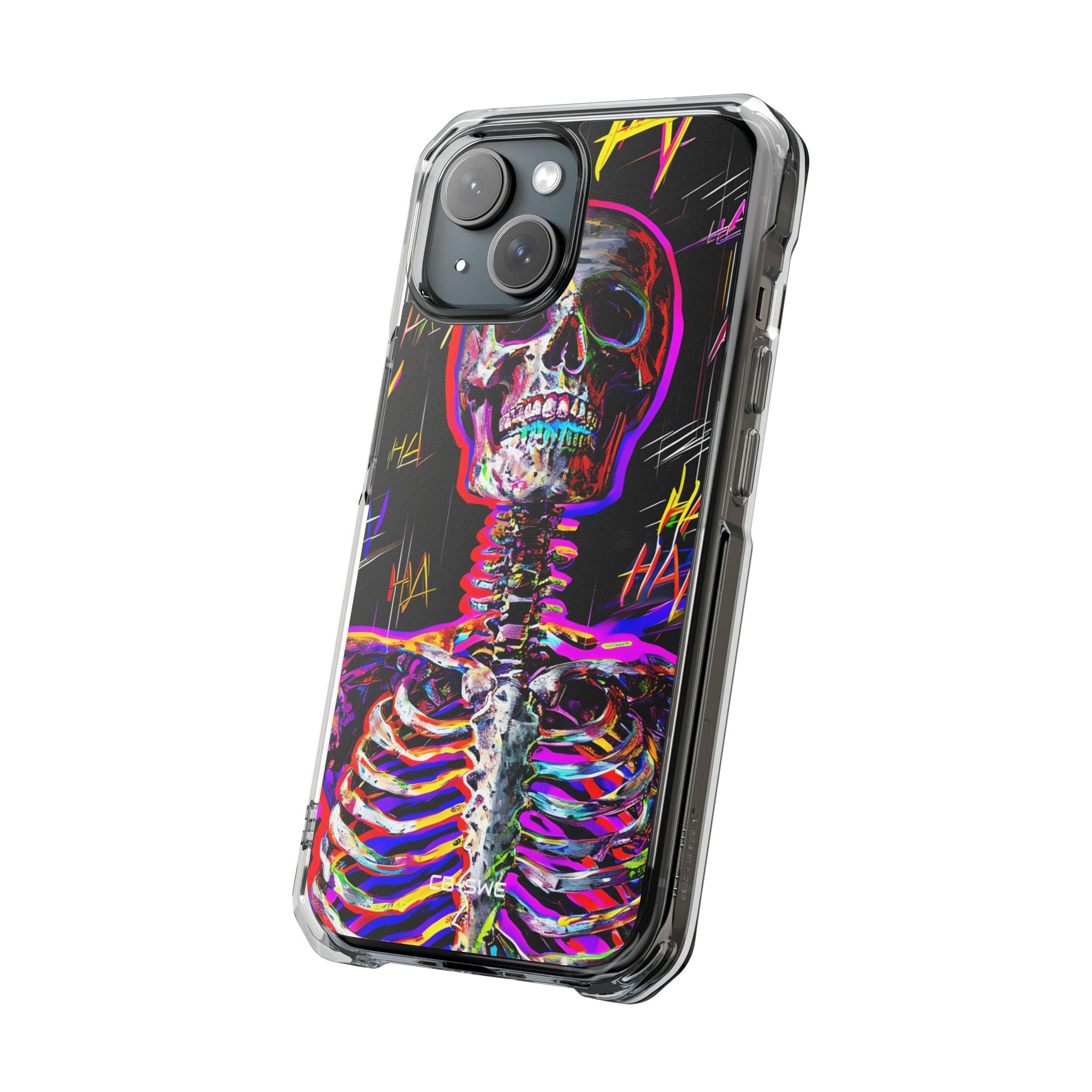 Neon Skeleton Chaos iPhone Case - Impact