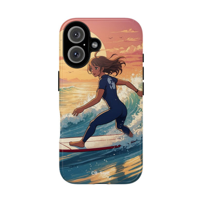 Surfing Into Sunset - iPhone Case