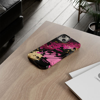 Dynamic Splatter Elegance - iPhone Case