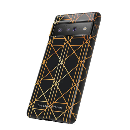 Golden Geometric Elegance Google Pixel 6 - Tough Phone Case