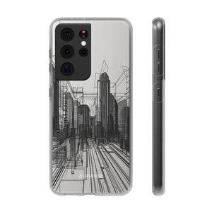 Urban Wireframe | Flexible Phone Case for Samsung Galaxy