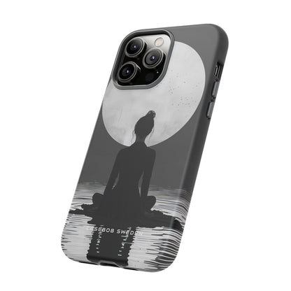 Zen Serenity Moon Reflection iPhone 14 - Tough Phone Case