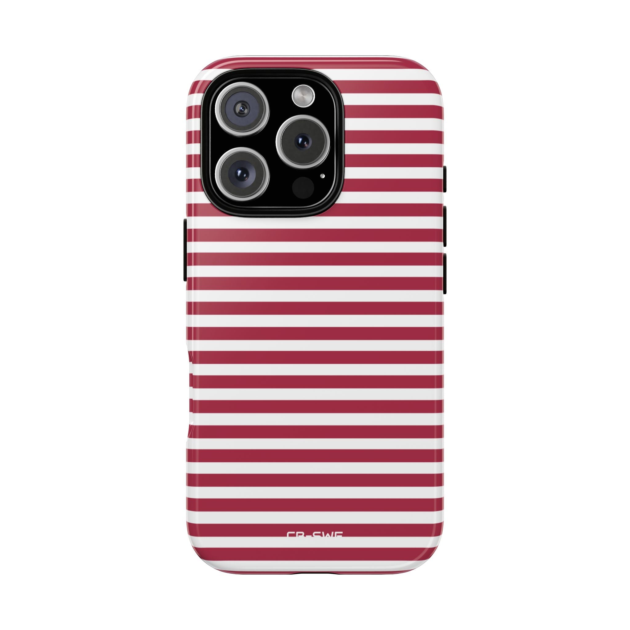 Crimson Stripes Flow - iPhone Case