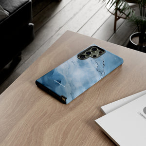 Light Navy Marble - Protective Phone Case