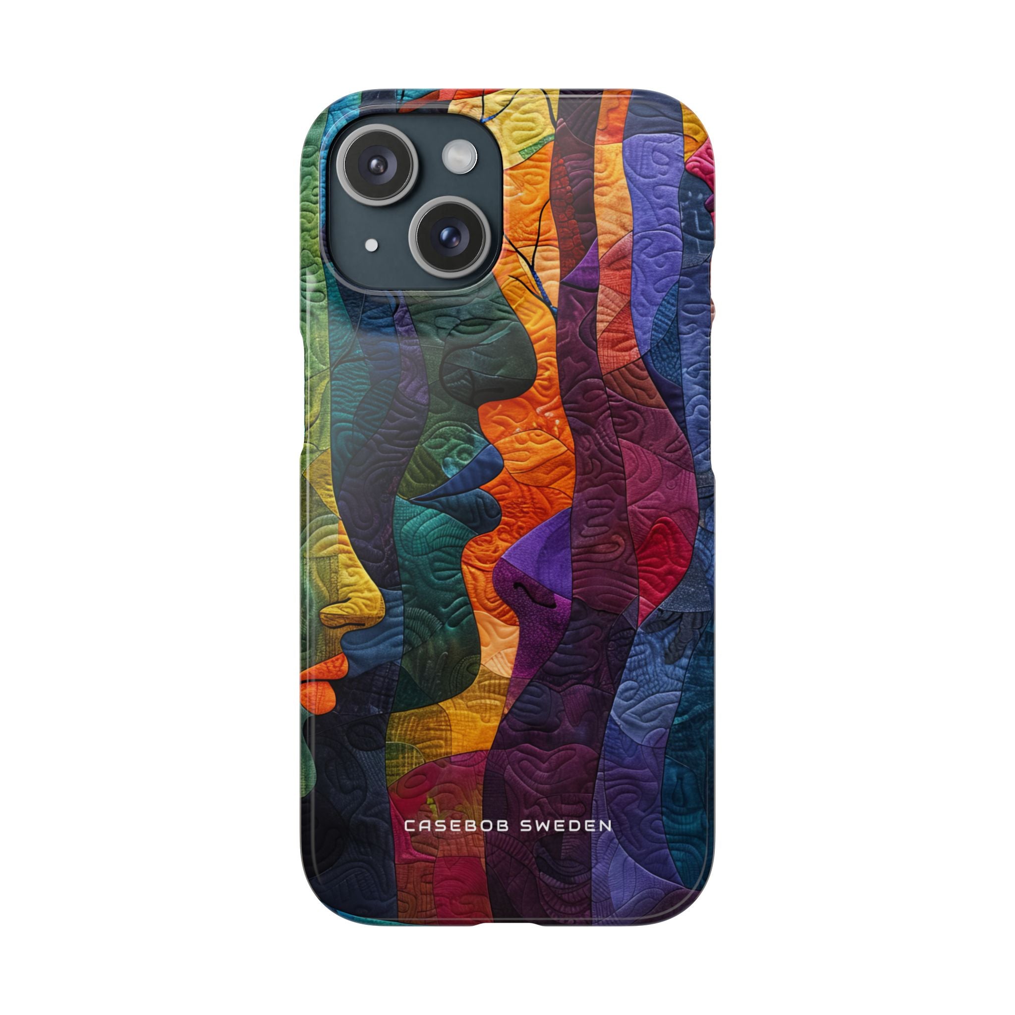 Harmonized Faces and Nature Fusion iPhone 15 - Slim Phone Case