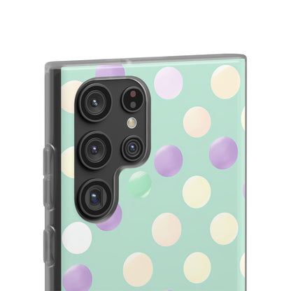 Pastel Polka Dots - Flexi Samsung S22 Phone Case